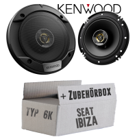 Lautsprecher Boxen Kenwood KFC-S1676EX - 16,5cm 2-Wege Koax Auto Einbauzubehör - Einbauset passend für Seat Ibiza 6K FL Front - justSOUND