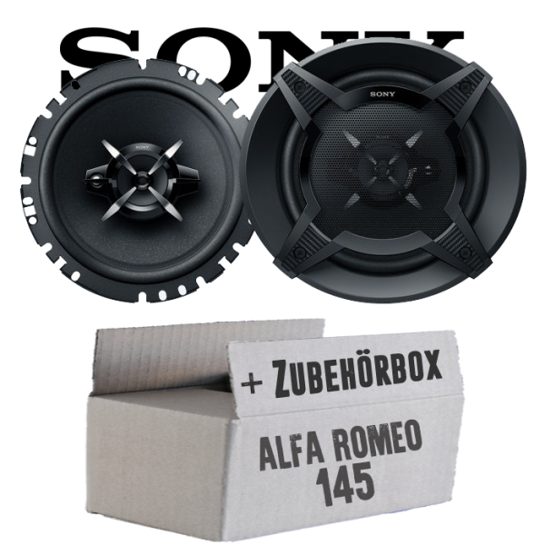 Sony XS-FB1730 - 16,5cm 3-Wege Koax Lautsprecher - Einbauset passend für Alfa Romeo 145 - justSOUND