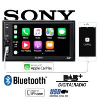 Autoradio Radio mit XAV-AX1005DB - 2DIN Bluetooth | DAB+ | Apple CarPlay  | USB - Einbauzubehör - für Audi A3 8P inkl. CanBus Lenkradfernbedienung Aktiv Radiotausch