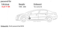 Lautsprecher Boxen Kenwood KFC-S1676EX - 16,5cm 2-Wege Koax Auto Einbauzubehör - Einbauset passend für Audi TT 8N Front - justSOUND