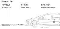 Lautsprecher Boxen Kenwood KFC-S1676EX - 16,5cm 2-Wege Koax Auto Einbauzubehör - Einbauset passend für Audi TT 8N Heck - justSOUND