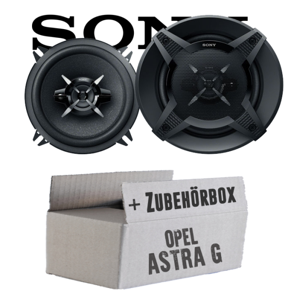Sony XS-FB1330 - 13cm 3-Wege Koax Lautsprecher - Einbauset passend für Opel Astra G - justSOUND