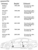 Eton POW 172.2 - 16,5cm 2-Wege System - Einbauset passend für VW Golf 4 - justSOUND
