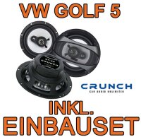 Front - Crunch GTi62 - 16,5cm Triaxsystem für VW Golf 5 - justSOUND