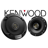 Lautsprecher Boxen Kenwood KFC-S1676EX - 16,5cm 2-Wege Koax Auto Einbauzubehör - Einbauset passend für Peugeot 206 - justSOUND
