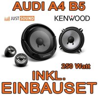 Kenwood KFC-E130P - 13cm Lautsprecher Einbauset passend für Audi A4 B5 - justSOUND