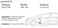 Hertz Dieci DSK 170.3 - 16,5cm 2-Wege System - Einbauset passend für Audi TT 8N - justSOUND