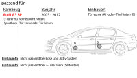 Lautsprecher Boxen Blaupunkt ICx663 - 16,5cm 3-Wege Auto Einbauzubehör - Einbauset passend für Audi A3 8P - justSOUND