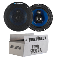 Lautsprecher Boxen Blaupunkt ICx663 - 16,5cm 3-Wege Auto Einbauzubehör - Einbauset passend für Ford Fiesta MK7 Front Heck - justSOUND