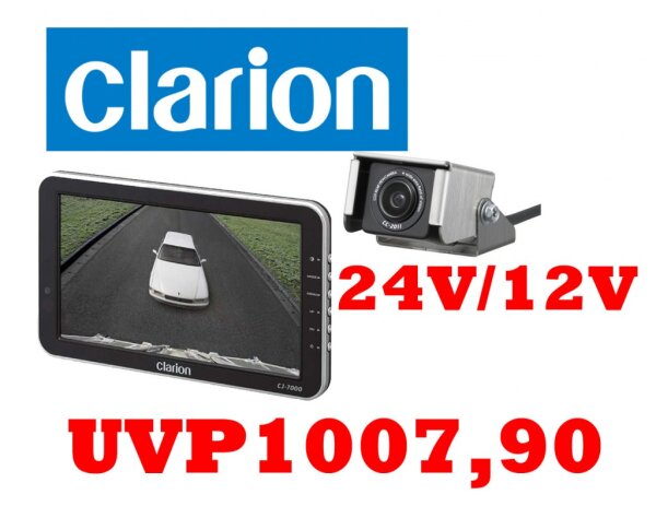 Clarion CJ7000E + CC2015E - 24V 12V Rückfahrkamera Set inkl. 7" TFT Bildschirm für Auto LKW Wohnmobil