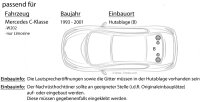 lasse W202 Ablage - Lautsprecher Boxen Crunch GTS6.2C - 16,5cm 2-Wege System GTS 6.2C Auto Einbauzubehör - Einbauset passend für Mercedes C-Klasse JUST SOUND best choice for caraudio