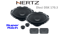 Hertz Dieci DSK 170.3 - 16,5cm 2-Wege System - Einbauset passend für Ford Fiesta MK7 Front Heck - justSOUND