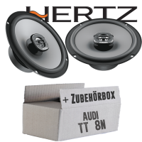 Lautsprecher Boxen Hertz X 165 - 16,5cm Koax Auto Einbauzubehör - Einbauset passend für Audi TT 8N Heck - justSOUND