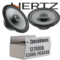 Lautsprecher Boxen Hertz X 165 - 16,5cm Koax Auto Einbauzubehör - Einbauset passend für Citroen Xsara Picasso - justSOUND