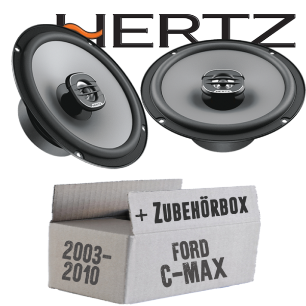Lautsprecher Boxen Hertz X 165 - 16,5cm Koax Auto Einbauzubehör - Einbauset passend für Ford C- JUST SOUND best choice for caraudio