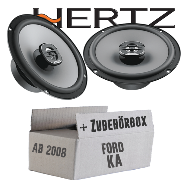 Lautsprecher Boxen Hertz X 165 - 16,5cm Koax Auto Einbauzubehör - Einbauset passend für Ford KA 2 RU8 - justSOUND