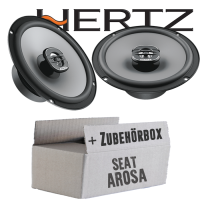 Lautsprecher Boxen Hertz X 165 - 16,5cm Koax Auto Einbauzubehör - Einbauset passend für Seat Arosa - justSOUND