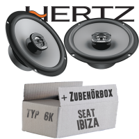Lautsprecher Boxen Hertz X 165 - 16,5cm Koax Auto Einbauzubehör - Einbauset passend für Seat Ibiza 6K FL Front - justSOUND