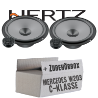 lasse W203 Front - Hertz K 165 - KIT - 16,5cm Lautsprecher Komposystem - Einbauset passend für Mercedes C-Klasse JUST SOUND best choice for caraudio