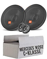 lasse W202 Ablage - Lautsprecher Boxen JBL 16,5cm System Auto Einbausatz - Einbauset passend für Mercedes C-Klasse JUST SOUND best choice for caraudio