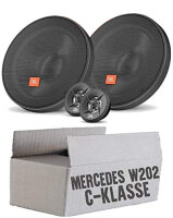 C-Klasse W202 Front - Lautsprecher Boxen JBL 16,5cm System Auto Einbausatz - Einbauset passend für Mercedes C-Klasse JUST SOUND best choice for caraudio