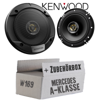 lasse W169 Front - Lautsprecher Boxen Kenwood KFC-S1676EX - 16,5cm 2-Wege Koax Auto Einbauzubehör - Einbauset passend für Mercedes A-Klasse JUST SOUND best choice for caraudio