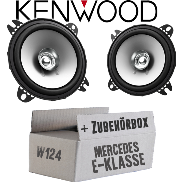 Lautsprecher Boxen Kenwood KFC-S1056 - 10cm Koax Auto Einbauzubehör - Einbauset passend für Mercedes W124 T- JUST SOUND best choice for caraudio