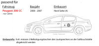 Lautsprecher Boxen Kenwood KFC-S1056 - 10cm Koax Auto Einbauzubehör - Einbauset passend für Peugeot 206 CC Heck - justSOUND