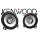 Lautsprecher Boxen Kenwood KFC-S1056 - 10cm Koax Auto Einbauzubehör - Einbauset passend für Peugeot 206 CC Heck - justSOUND