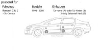 Lautsprecher Boxen Kenwood KFC-S1366 - 13cm 2-Wege Koax Auto Einbauzubehör - Einbauset passend für Renault Clio 2 Front Heck - justSOUND