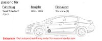 Lautsprecher Boxen Kenwood KFC-S1366 - 13cm 2-Wege Koax Auto Einbauzubehör - Einbauset passend für Seat Toledo 1 1L - justSOUND