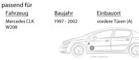 Lautsprecher Boxen Blaupunkt ICx663 - 16,5cm 3-Wege Auto Einbauzubehör - Einbauset passend für Mercedes CLK W208 Front - justSOUND