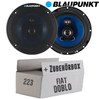 Lautsprecher Boxen Blaupunkt ICx663 - 16,5cm 3-Wege Auto Einbauzubehör - Einbauset passend für Fiat Doblo 223 Front - justSOUND