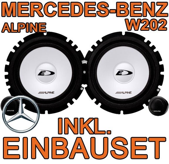Alpine 16,5cm 2-Wege Frontsystem für Mercedes Benz W202 - justSOUND