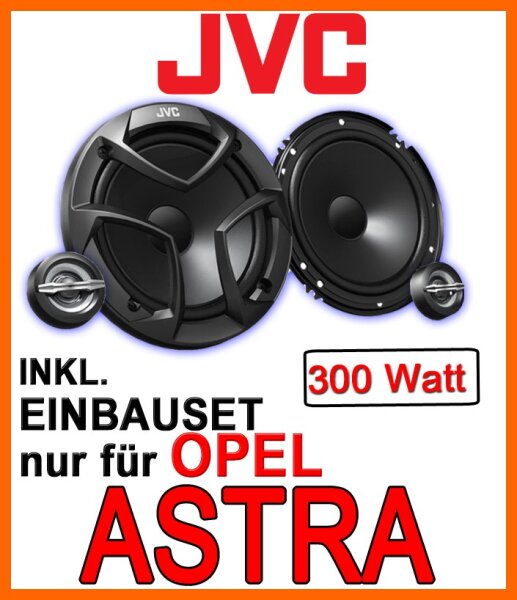JVC CS-JS600 - 16,5cm Lautsprecher Einbauset passend für Opel Astra F,G,H - justSOUND