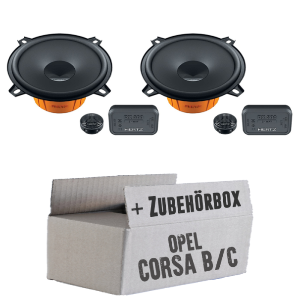 Hertz Dieci DSK 130 Lautsprecher Boxen - Einbauset passend für Opel Corsa B/C Heck - justSOUND