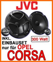 JVC CS-JS600 - 16,5cm Lautsprecher Einbauset passend für Opel Corsa B, C, D - justSOUND