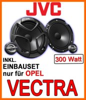 JVC CS-JS600 - 16,5cm 2-Wege Lautsprecher Einbauset passend für Opel Vectra A, B, C - justSOUND