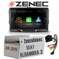 Seat Alhambra 2 7N | ab 2015 | Zenec Z-E2055 | 2-DIN Autoradio mit Bluetooth | DAB+ | USB