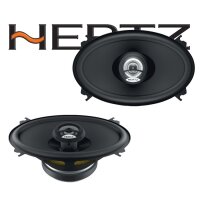 Hertz DCX 460.3 - 10cm x 15cm (4x6 Zoll) Oval Koax Lautsprecher - Einbauset passend für Seat Cordoba 1 Vario Heck - justSOUND