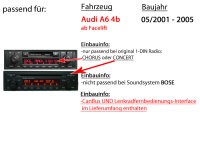 Autoradio Radio Sony DSX-A510BD - DAB+ | Bluetooth | MP3/USB - Einbauzubehör - Einbauset passend für Audi A6 4b ab 2001 CanBus und Lenkradfernbedienung - justSOUND