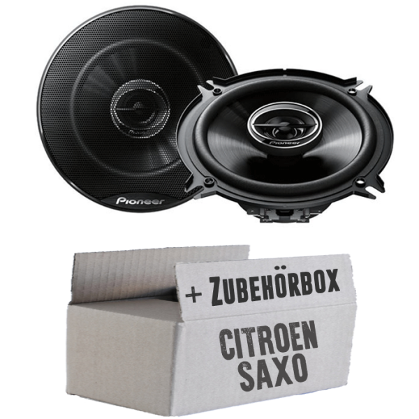 Pioneer TS-G1320F - 13cm 2-Wege Koax Lautsprecher - Einbauset passend für Citroen Saxo - justSOUND