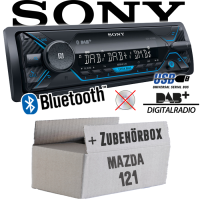 Autoradio Radio Sony DSX-A510BD - DAB+ | Bluetooth | MP3/USB - Einbauzubehör - Einbauset passend für Mazda 121 - justSOUND