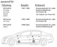 VW Golf 3 - Alpine SXE-1750s - 2-Wege System