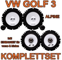 VW Golf 3 - Alpine Komplettset für vorne & hinten