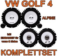 VW Golf 4 - Alpine SXE Komplettset für vorne &...