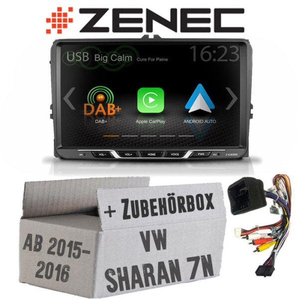 VW Sharan 7N | Baujahr 2015 - 2016 | Zenec Z-E2055 | 2-DIN Autoradio mit Bluetooth | DAB+ | USB