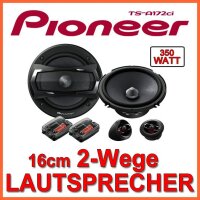 Pioneer TS-A172Ci - 16,5cm Komponentensystem - Einbauset passend für VW Touran 1 Front - justSOUND