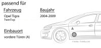 Audison APX 5 - 13cm 2-Wege Koax Lautsprecher - Einbauset passend für Opel Tigra B Twin Top - justSOUND