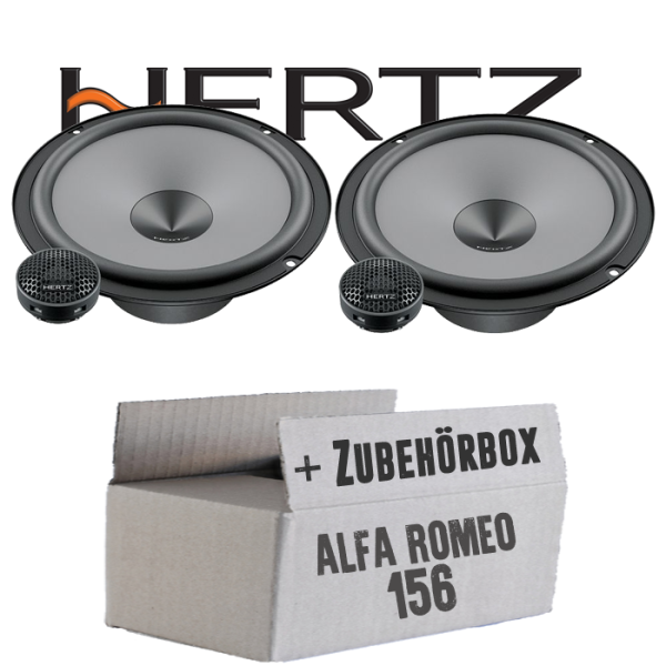 Hertz K 165 - KIT - 16,5cm Lautsprecher Komposystem - Einbauset passend für Alfa Romeo 156 - justSOUND
